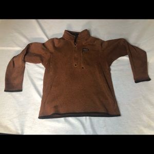 Patagonia Mens Large Spell Out Box Logo Pullover Orange